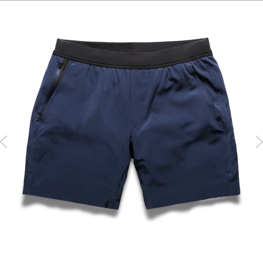 Ten Thousand Interval Short, Lined. Navy Blue, Large.